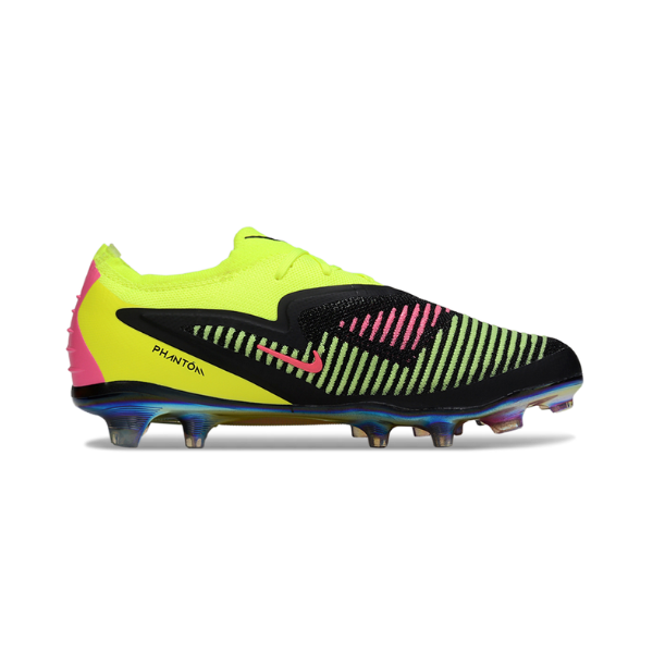 Nike Phantom 6 Elite Yellow, Black and Pink Fim Ground FG Kids Football Boot