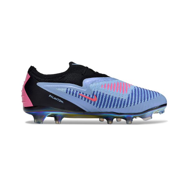 Nike Phantom 6 Elite Blue, Black and Pink Firm Ground FG Kids Football Boot