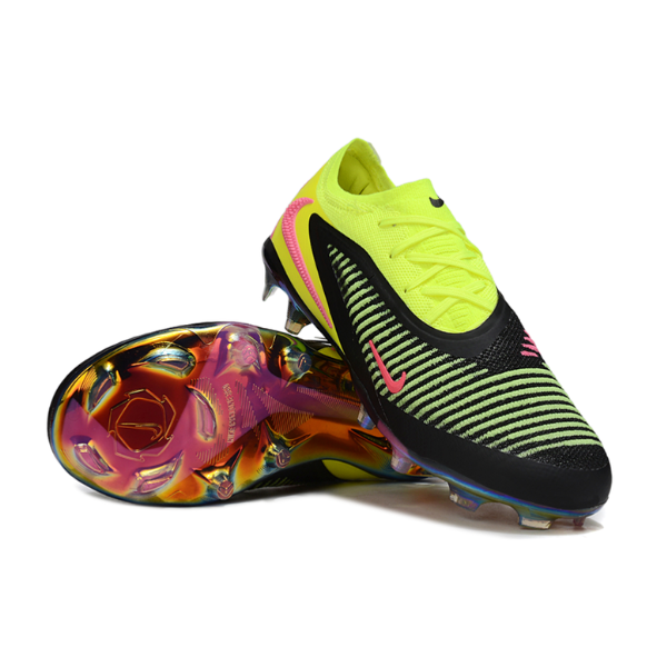 Nike Phantom 6 Elite Yellow, Black and Pink Fim Ground FG Kids Football Boot