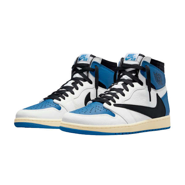 Nike Air Jordan 1 High Travis Scott Blue Military Casual Shoes