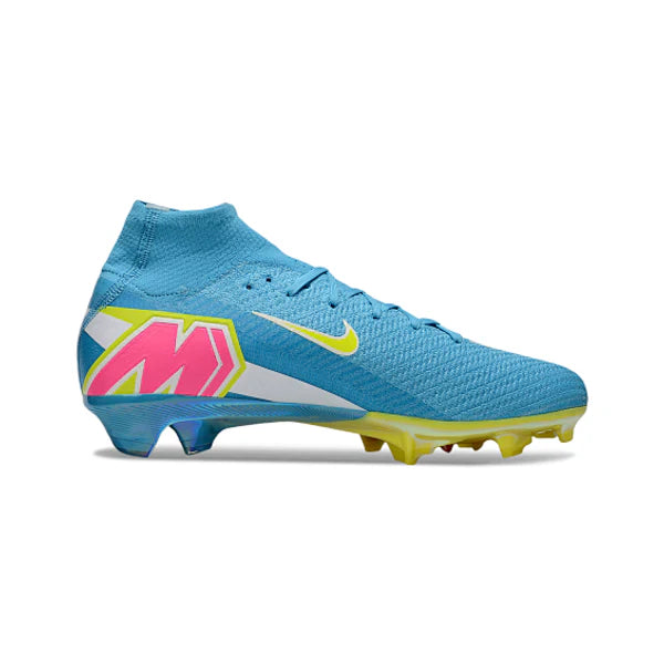 Nike Air Zoom Mercurial Superfly 10 Elite Blue and Green Firm Ground FG Kids Football Boot