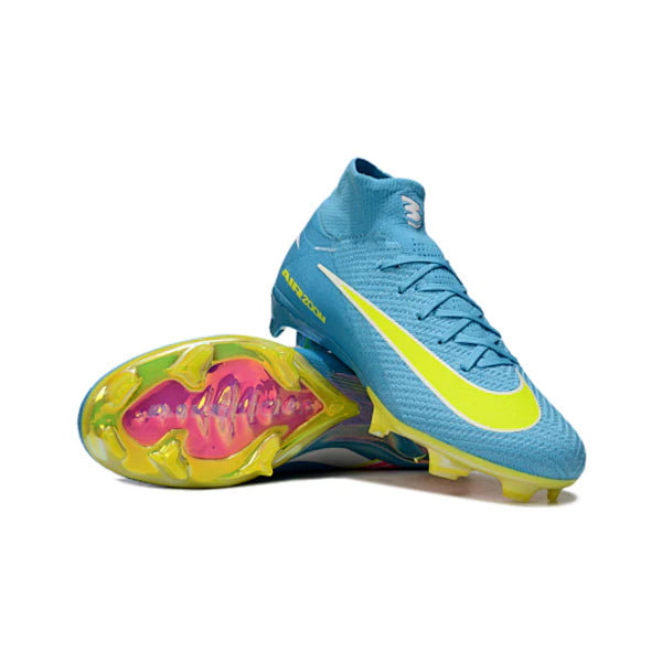 Nike Air Zoom Mercurial Superfly 10 Elite Blue and Green Firm Ground FG Kids Football Boot