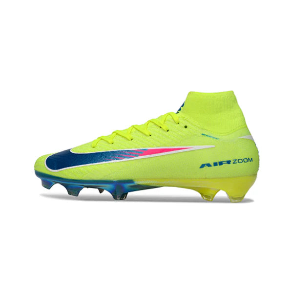 Nike Air Zoom Mercurial Superfly 10 Elite Yellow and Blue FG
