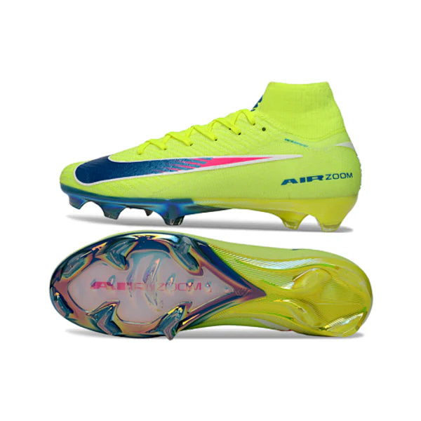 Nike Air Zoom Mercurial Superfly 10 Elite Yellow and Blue FG