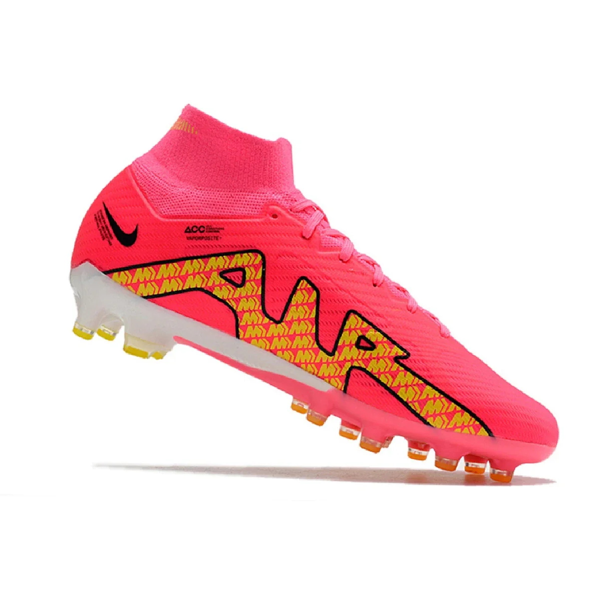 Nike Air Zoom Mercurial Superfly 9 Elite Pink and Yellow AG