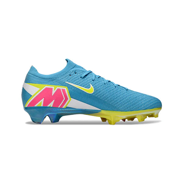 Nike Air Zoom Mercurial Vapor 16 Elite Light Blue and Green Firm Ground FG Kids Football Boot