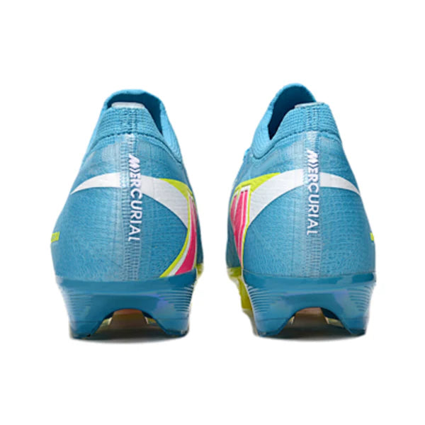 Nike Air Zoom Mercurial Vapor 16 Elite Light Blue and Green Firm Ground FG Kids Football Boot