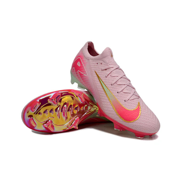 Nike Air Zoom Mercurial Vapor 16 Elite Light Pink and Light Green Firm Ground FG Kids Football Boot