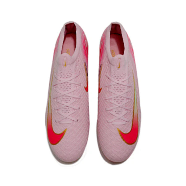 Nike Air Zoom Mercurial Vapor 16 Elite Light Pink and Light Green Firm Ground FG Kids Football Boot