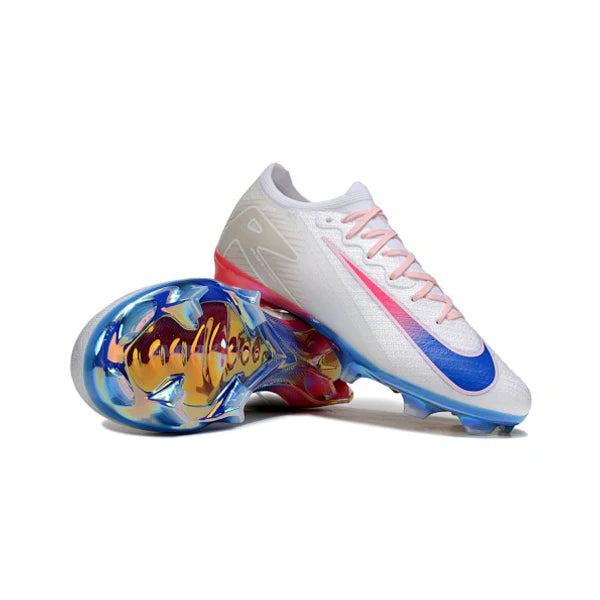 Nike Air Zoom Mercurial Vapor 16 Elite White Blue and Orange Firm Ground FG Kids Football Boot