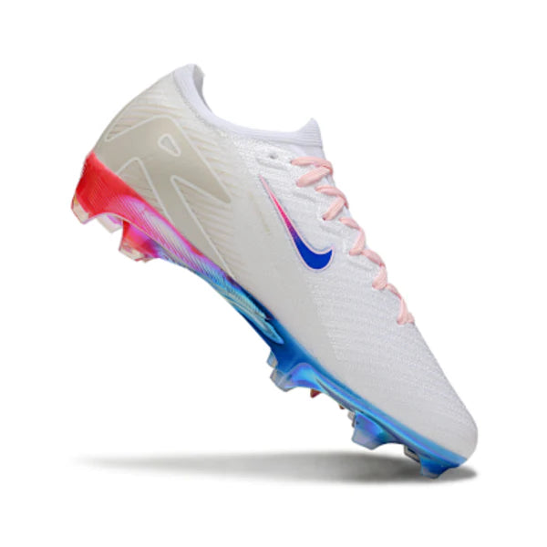 Nike Air Zoom Mercurial Vapor 16 Elite White Blue and Orange Firm Ground FG Kids Football Boot