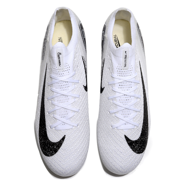 Nike Air Zoom Mercurial Vapor 16 Elite White and Gray FG Kids
