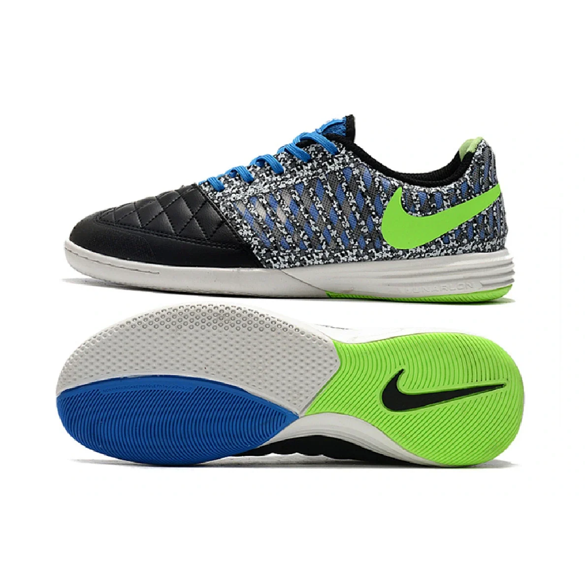 Nike Lunar Gato II Black White and Blue IC