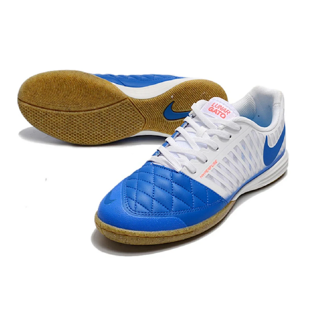 Nike Lunar Gato II IC White and Blue IC