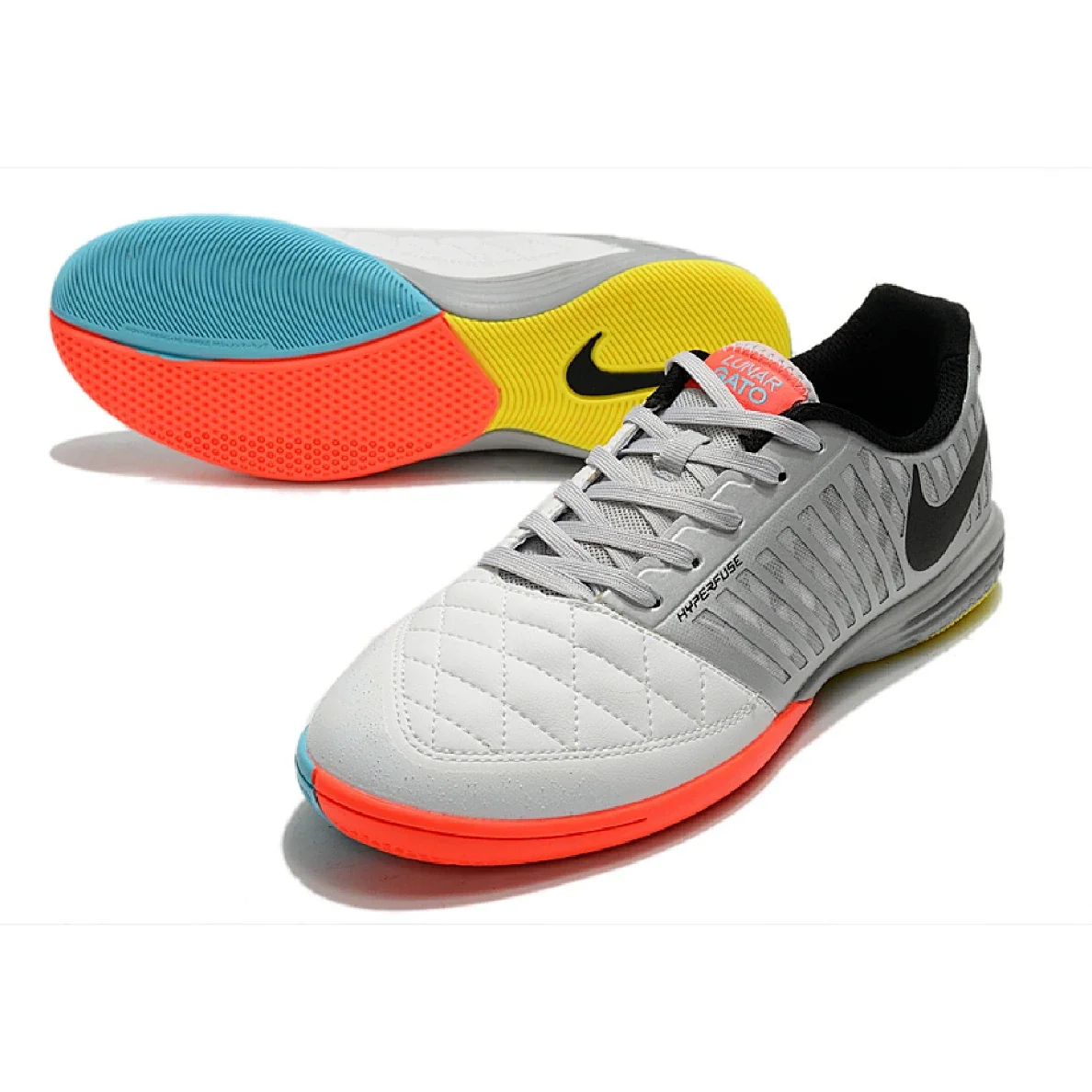 Nike Lunar Gato II White and Gray IC
