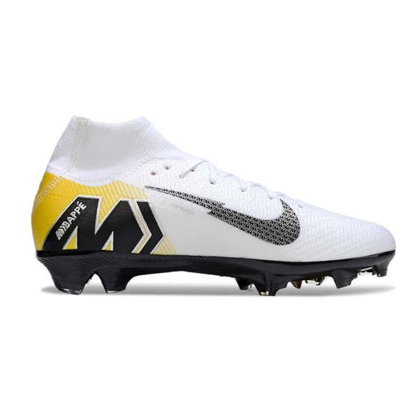 Nike Mercurial Superfly 10 Elite White Mbappe Pack Firm Ground FG Kids Football Boot