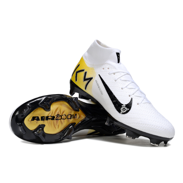 Nike Mercurial Superfly 10 Elite White Mbappe Pack Firm Ground FG Kids Football Boot