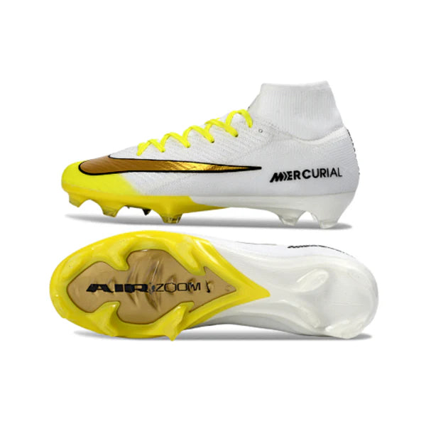 Nike Air Zoom Mercurial Superfly 10 Elite White and Yellow FG
