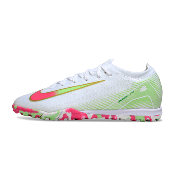 Nike Zoom Mercurial Vapor 16 Elite White Green and Pink TF