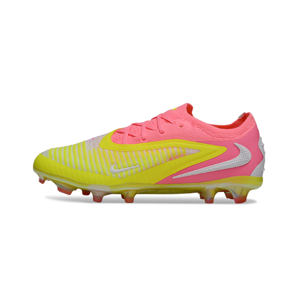 Nike Phantom 6 Elite Pink and Yellow Firm Ground FG Kids Football Boot