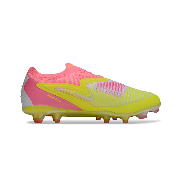 Nike Phantom 6 Elite Pink and Yellow Firm Ground FG Kids Football Boot