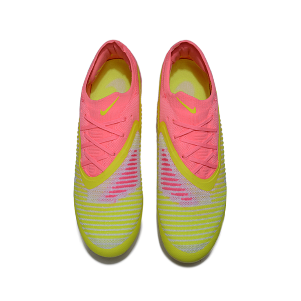 Nike Phantom 6 Elite Pink and Yellow Firm Ground FG Kids Football Boot