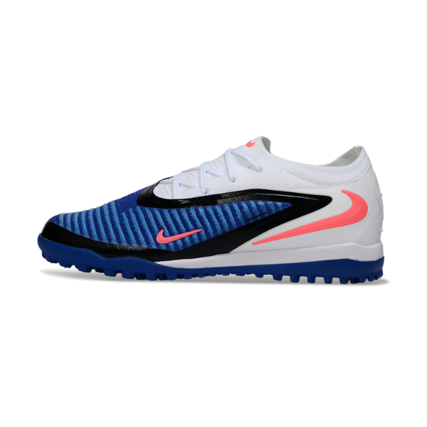Nike Phantom 6 Elite White and Blue Turf TF Kids Football Boot