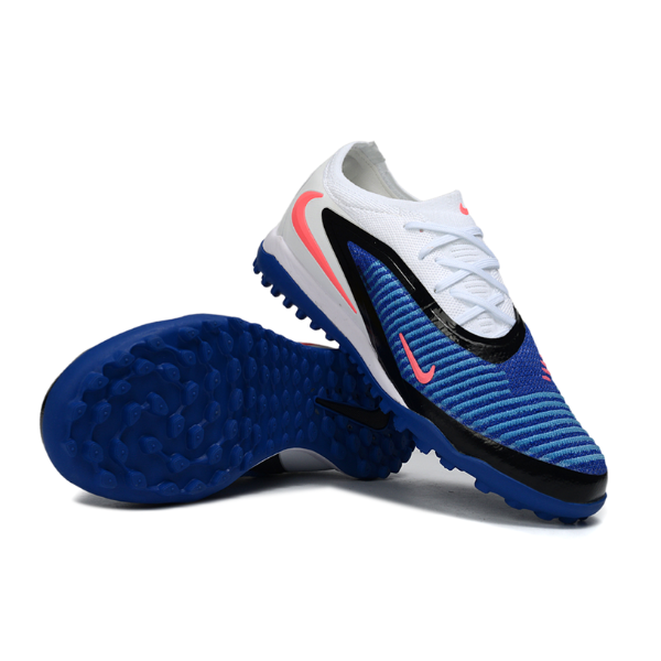 Nike Phantom 6 Elite White and Blue Turf TF Kids Football Boot
