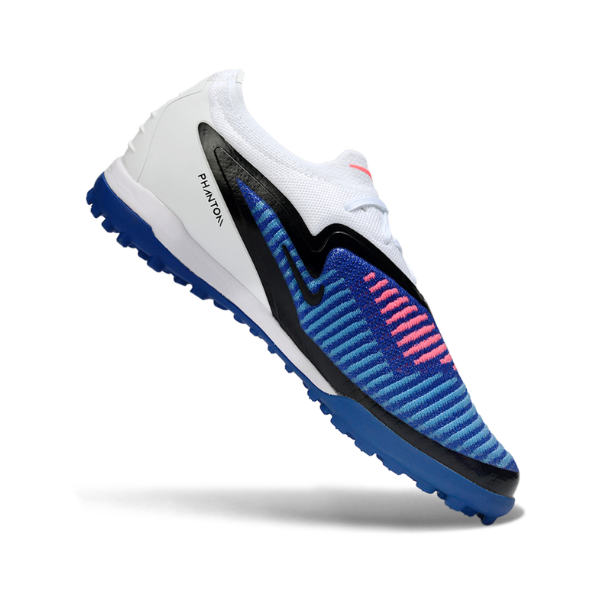 Nike Phantom 6 Elite White and Blue Turf TF Kids Football Boot