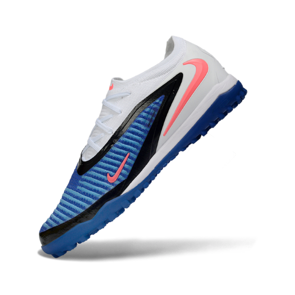 Nike Phantom 6 Elite White and Blue Turf TF Kids Football Boot