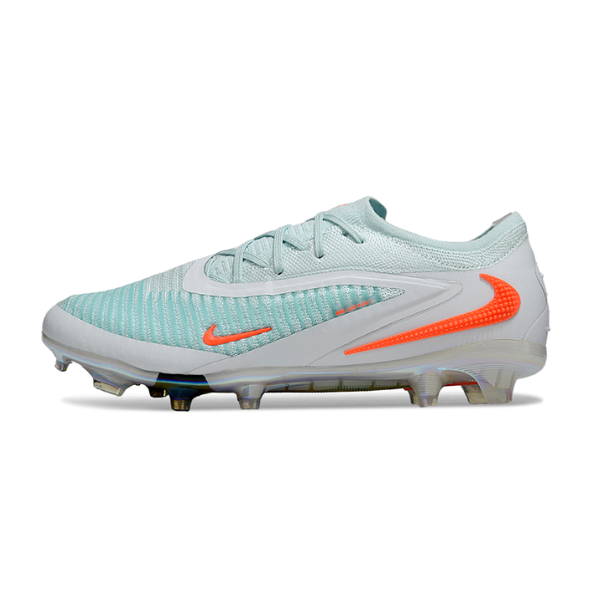 Nike Phantom 6 Elite White, Light Blue and Orange Firm Ground FG Kids Football Boot