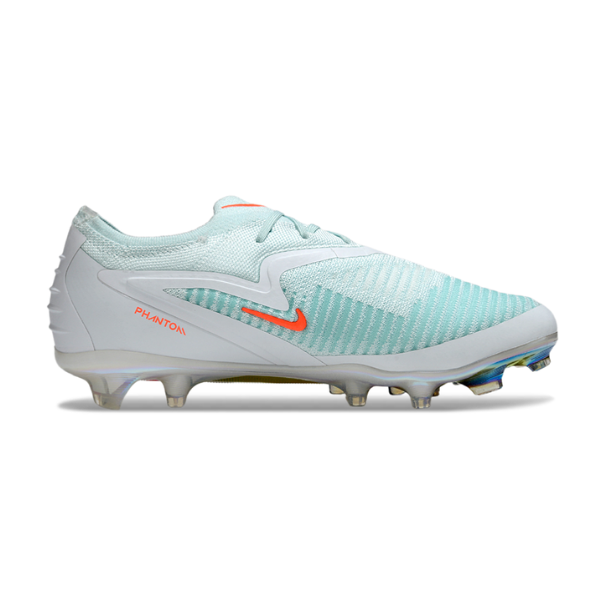 Nike Phantom 6 Elite White, Light Blue and Orange Firm Ground FG Kids Football Boot