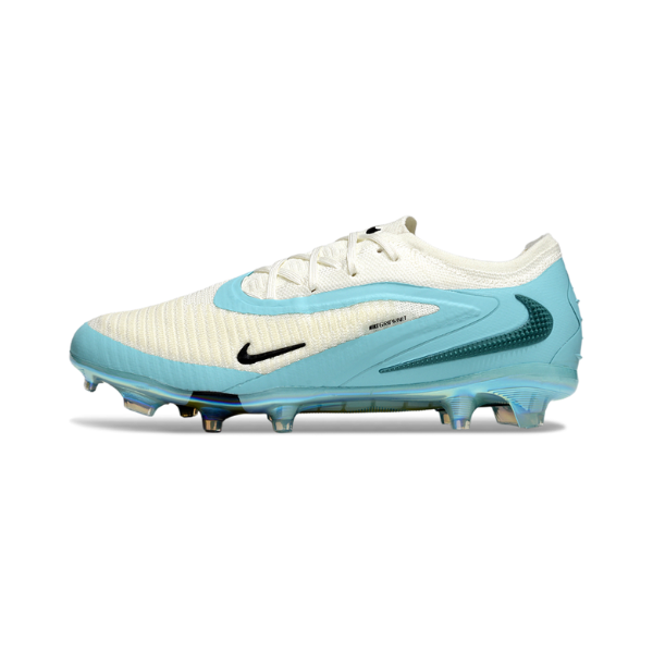Nike Phantom 6 Elite White and Light Blue Firm Ground FG Kids Football Boot