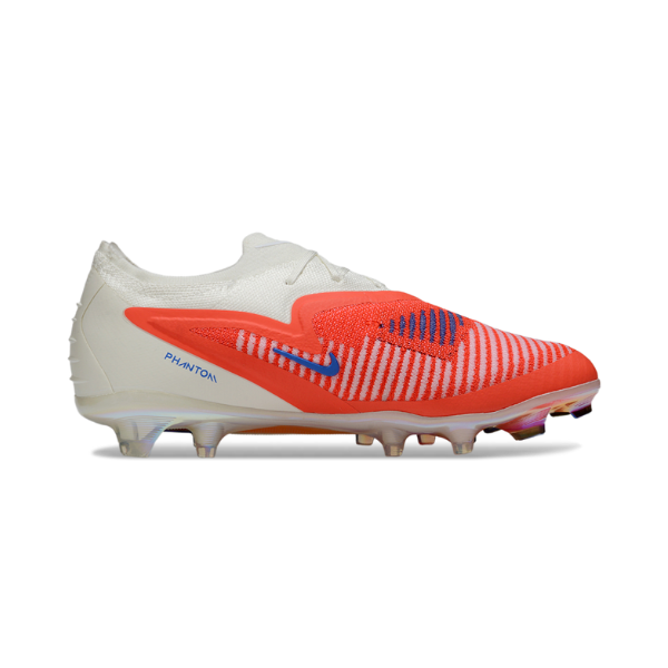 Nike Phantom 6 Elite White and Orange Firm Ground FG Kids Football Boot