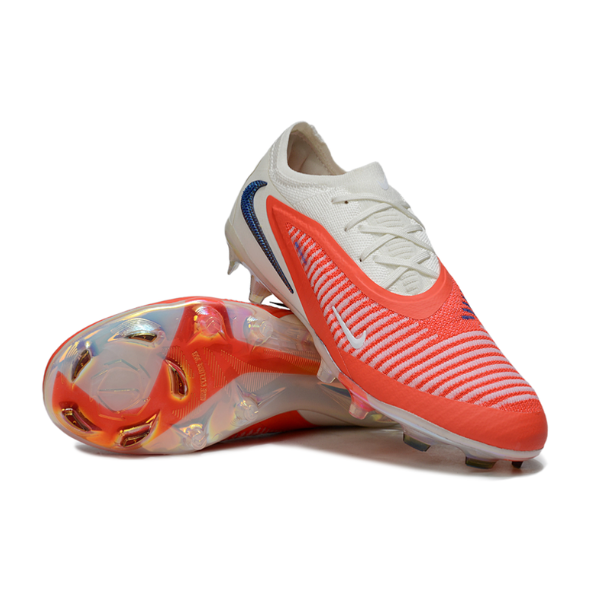 Nike Phantom 6 Elite White and Orange Firm Ground FG Kids Football Boot