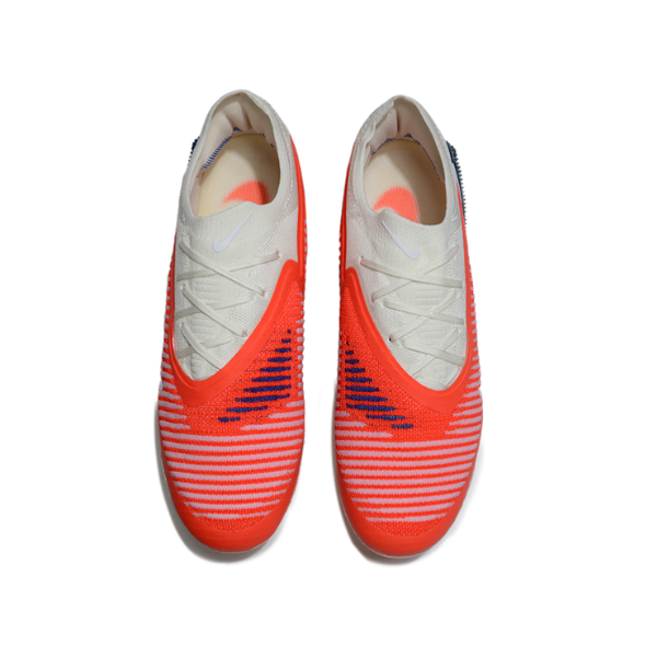 Nike Phantom 6 Elite White and Orange Firm Ground FG Kids Football Boot