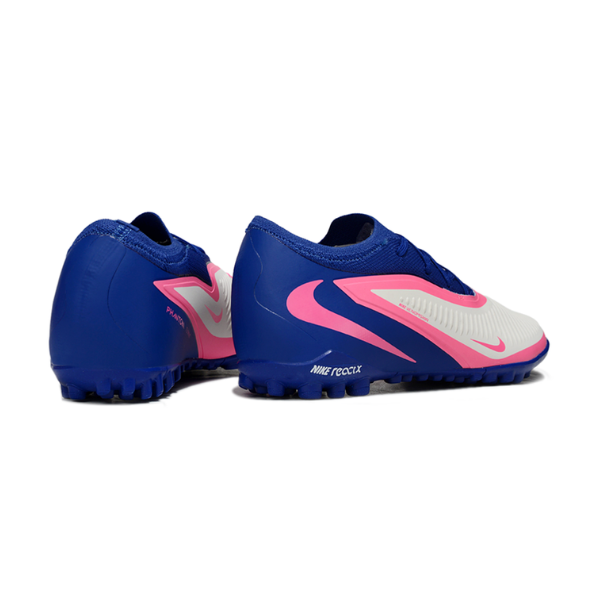 Nike Phantom 6 Pro Blue, White and Pink Turf TF Kids Football Boot