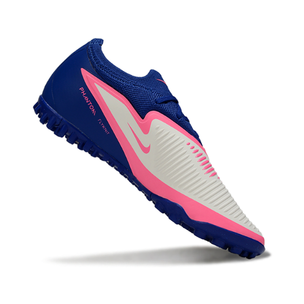 Nike Phantom 6 Pro Blue, White and Pink Turf TF Kids Football Boot
