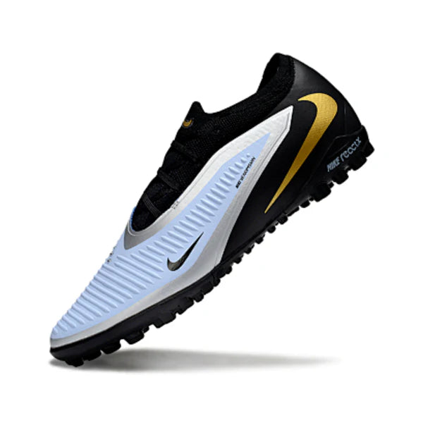 Nike Phantom 6 Pro Kids Turf TF Football Boot Black and Light Blue