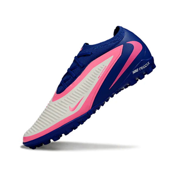 Nike Phantom 6 Pro Kids Turf TF Football Boot White Blue and Pink