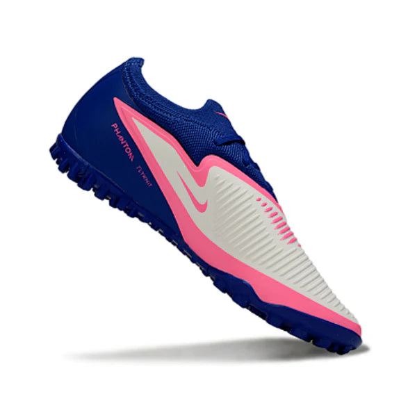 Nike Phantom 6 Pro Kids Turf TF Football Boot White Blue and Pink
