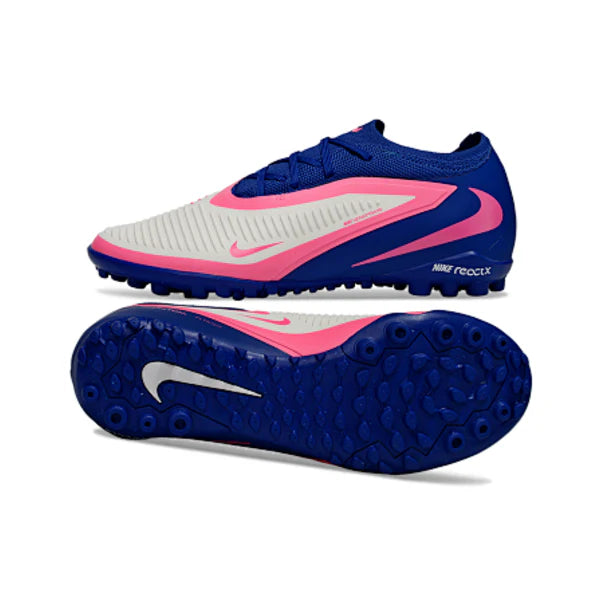 Nike Phantom 6 Pro Kids Turf TF Football Boot White Blue and Pink