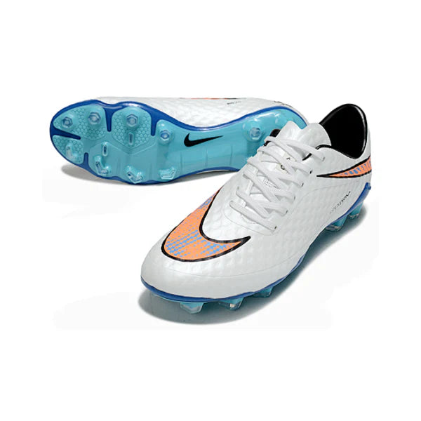 Nike Phantom Hypervenom Elite White Blue and Orange FG