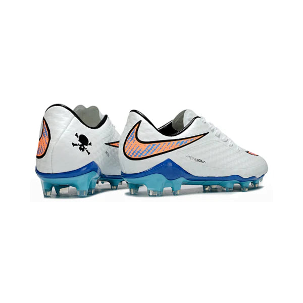 Nike Phantom Hypervenom Elite White Blue and Orange FG