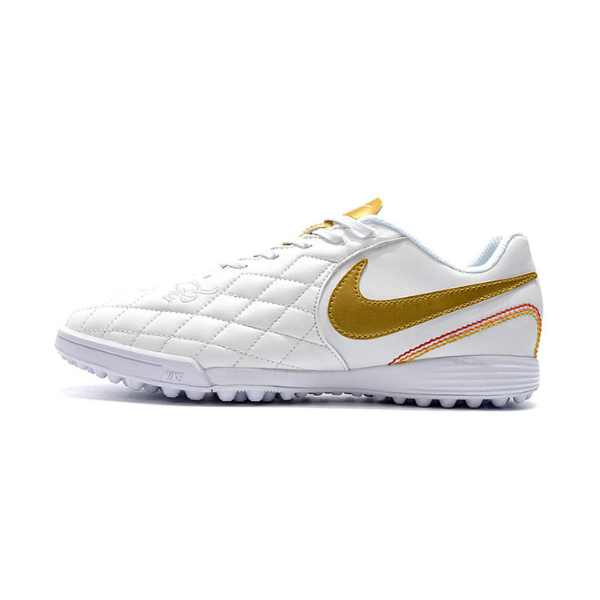Nike Tiempo 7 Academy White and Golden TF