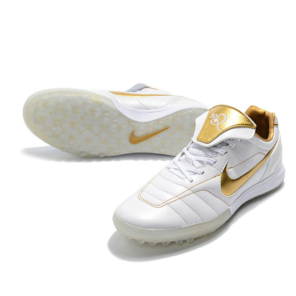 Nike Tiempo 7 R10 Elite White and Golden TF