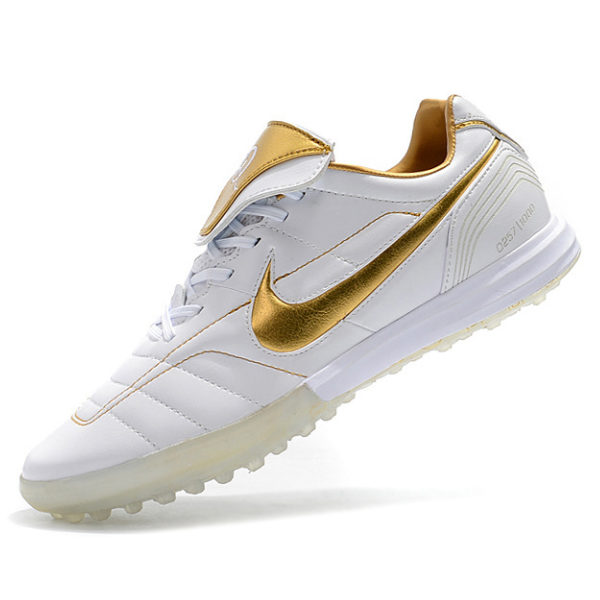 Nike Tiempo 7 R10 Elite White and Golden TF