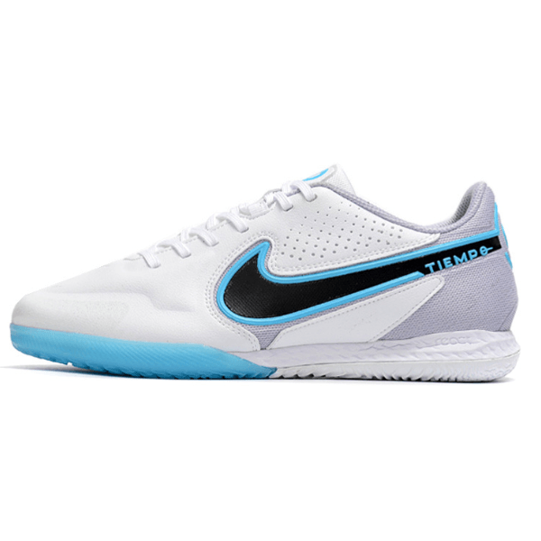 Nike Tiempo Legend 9 Elite White Grey and Blue IC