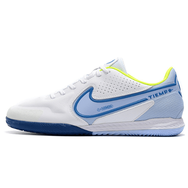 Nike Tiempo Legend 9 Elite White and Light Blue IC