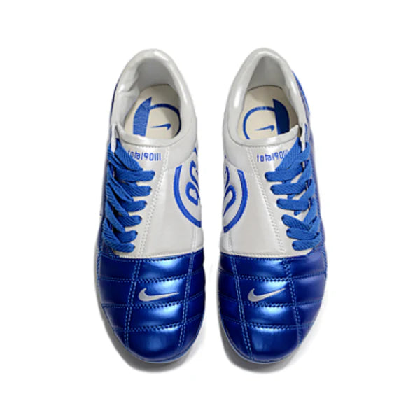 Nike Total 90 III Kids Blue and White Firm Ground FG Football Boot